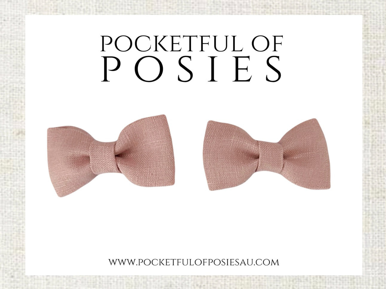 Posie Pigtail bows Blush
