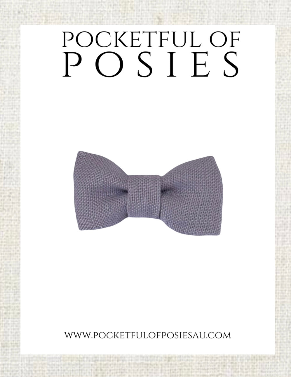Lilac Linen Posie Bow