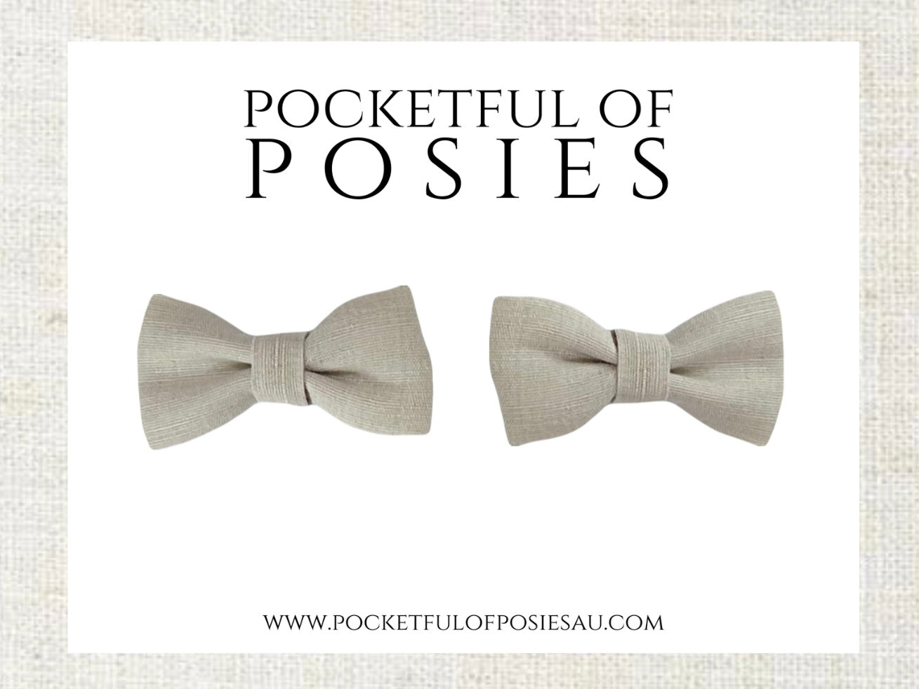 Posie Pigtail bows natural