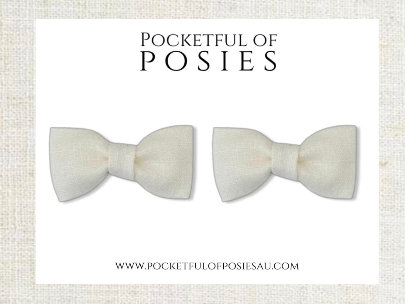 Posie Pigtail bows cream